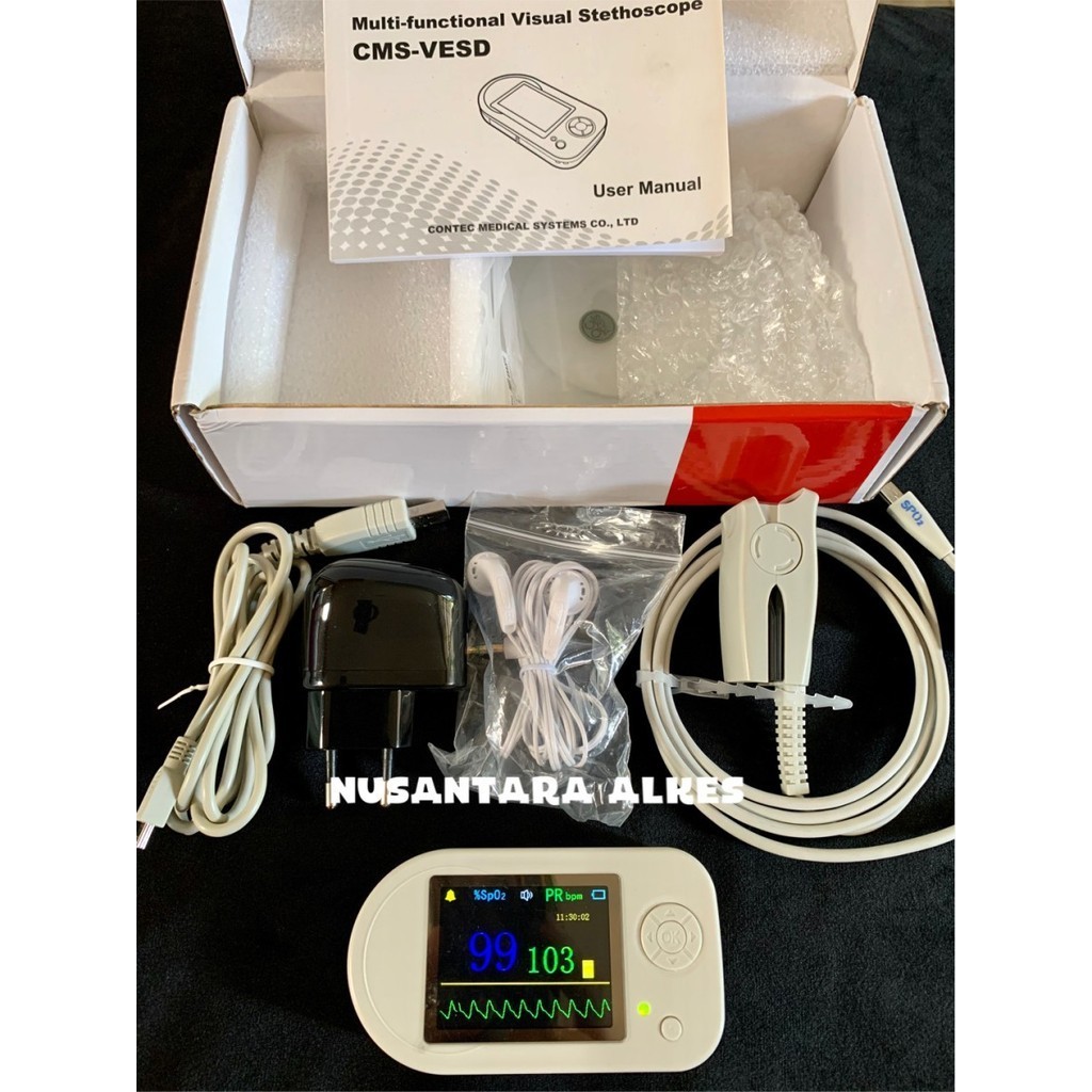 Multifungsi stethoscope/ Stethoscope 3 in 1/ EKG/ ECG/ SpO2