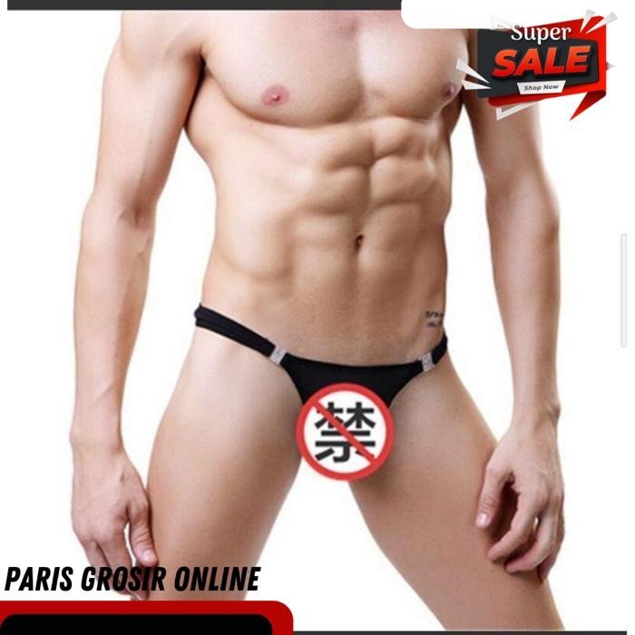 G STRING PRIA TRANSPARANT MEN SEXY LINGERIE UNDERWEAR CLIP CELANA DALAM THONG LAKI LAKI G STRING COW