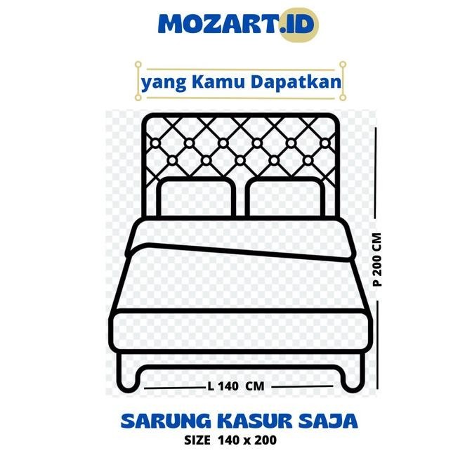 Sarung kasur busa resleting 140x200x20 - Sprei resleting 140x200x20 P19A