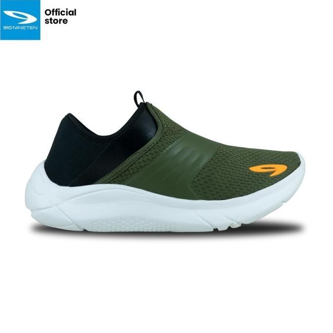 910 Nineten Osaka Arch Fix - Sepatu Lari Hijau-Olive/Hitam/Putih