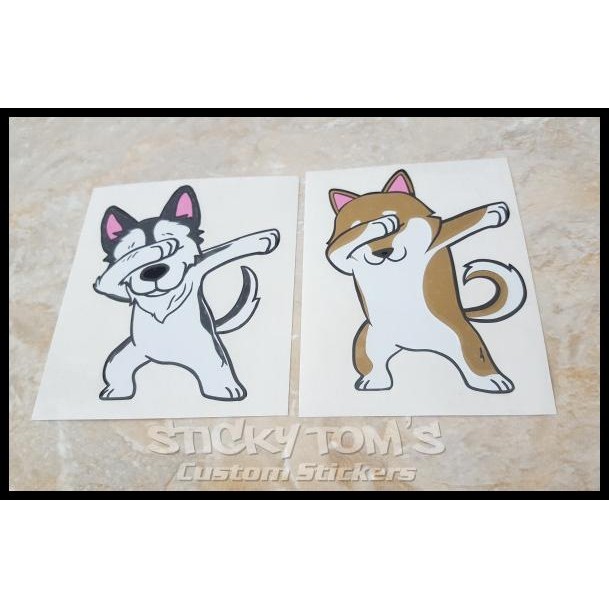 

TERMURAH STIKER LUCU ANJING HUSKY & SHIBA INU NGE-DAB!! !