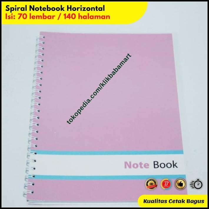 

DISKON SPIRAL NOTEBOOK HORIZONTAL / BUKU TULIS SPIRAL UKURAN 15,2 X 21,2 CM