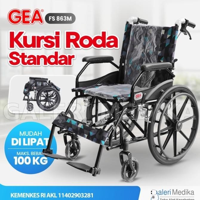 Kursi Roda Gea Fs 863 / Fs-863 Steel Wheelchair - Alat Bantu Jalan