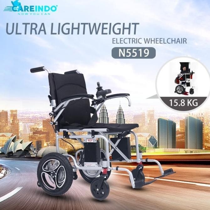 Kursi Roda Elektrik Paling Ringan Careindo N5519 Garansi Resmi
