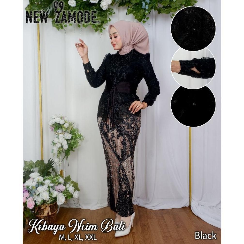 LI34 Set Kebaya Bali Kebaya Wisuda Cantik Atasan Kebaya Modern Kebaya Bali Modern Baju Wisuda Hijab 