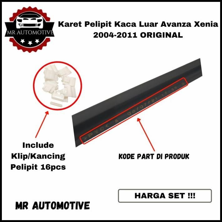 TERBARU KARET PELIPIT KACA LUAR AVANZA VVTI 2004-2011 ORIGINAL 