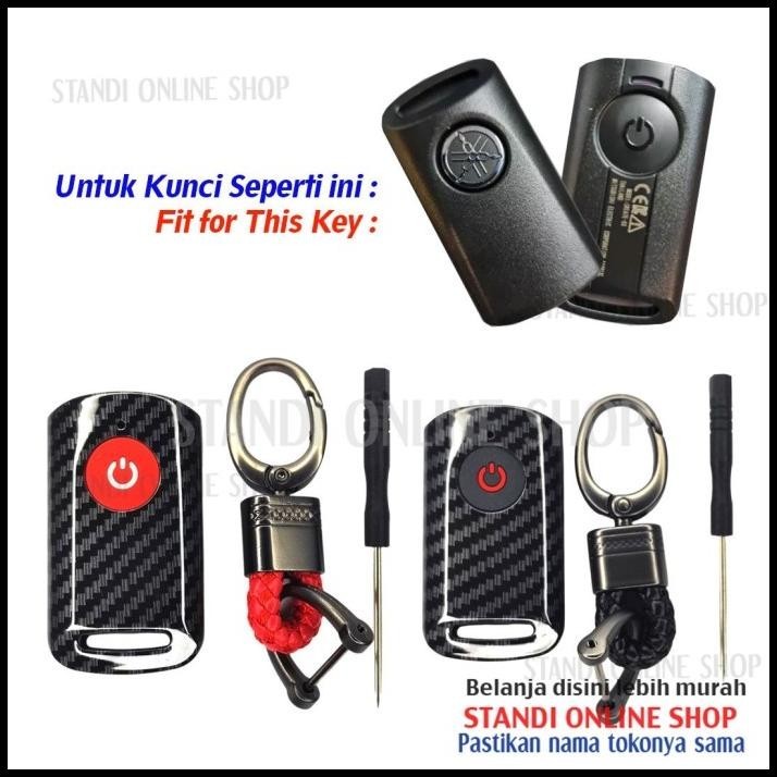 DISKON COVER REMOTE SARUNG KUNCI SMARTKEY CARBON CASE YAMAHA XMAX 