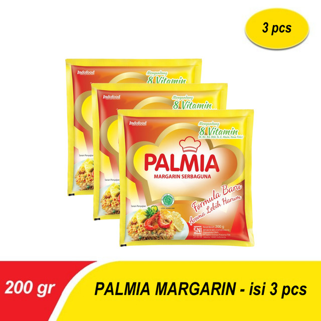 

Palmia Margarin Serbaguna 200gr x 3 pcs