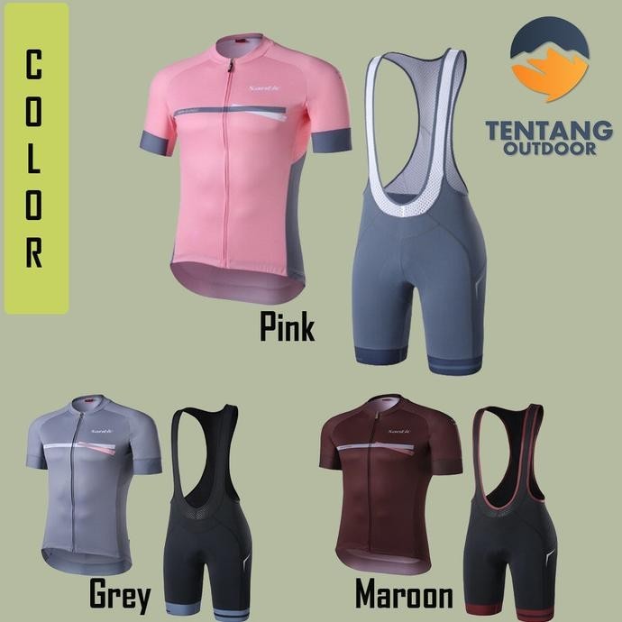 Setelan Jersey Sepeda Santic Wm0Ct081 Cycling Jersey Short Set Bike  Ready