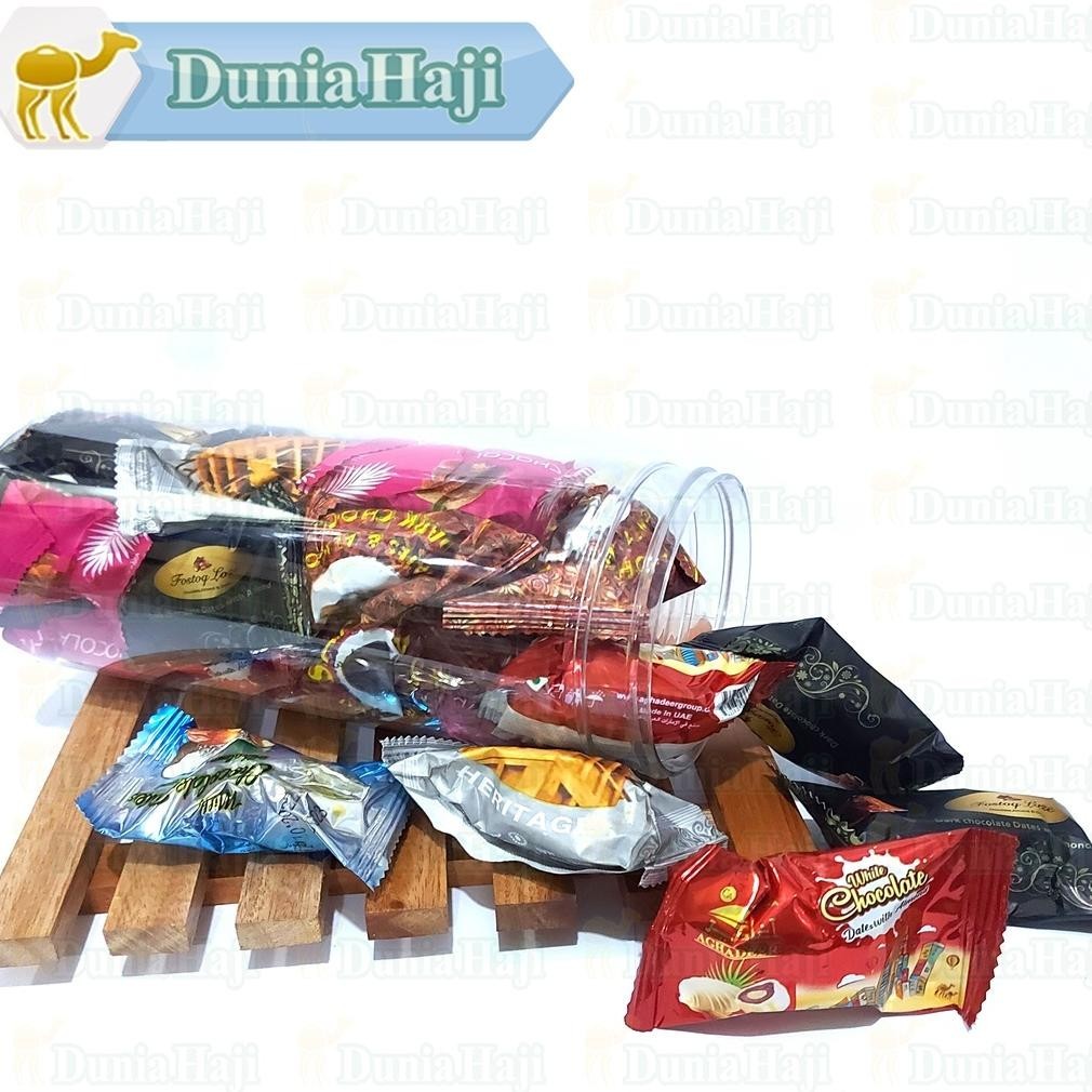 

ht-12 Coklat Isi Kurma 500gr Cokelat Lapis Kurma Asli Arab Oleh Oleh Haji dan Umroh Premium