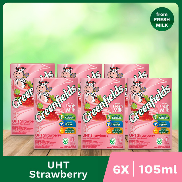 

Greenfields Susu UHT Strawberry 105ml x 6 pcs