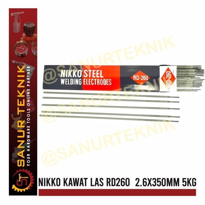 Nikko Steel Kawat Las Rd 260 Rd260 2.6Mm 2.6 Mm (5 Kg)