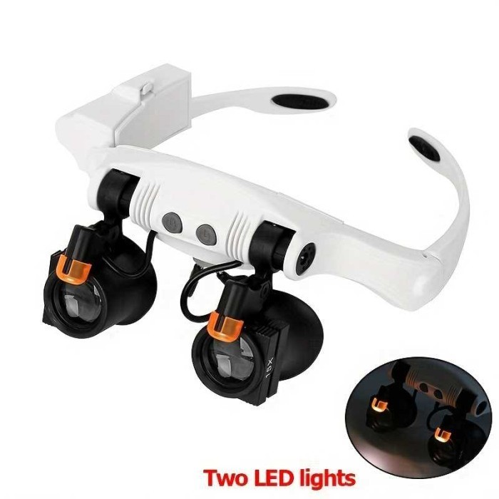 

Kacamata Pembesar Service Reparasi HP JAM With LED 7 Lens 21 Magnifier