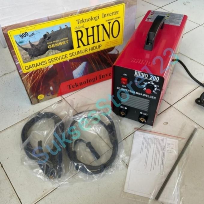 Mesin Las Listrik 200 A Travo Trafo Las Inverter Rhino Mma 900W/Watt