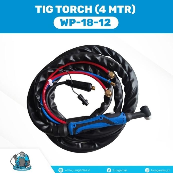 Stang Las Argon / Tig Torch Set Wp-18 Panjang 4 Meter