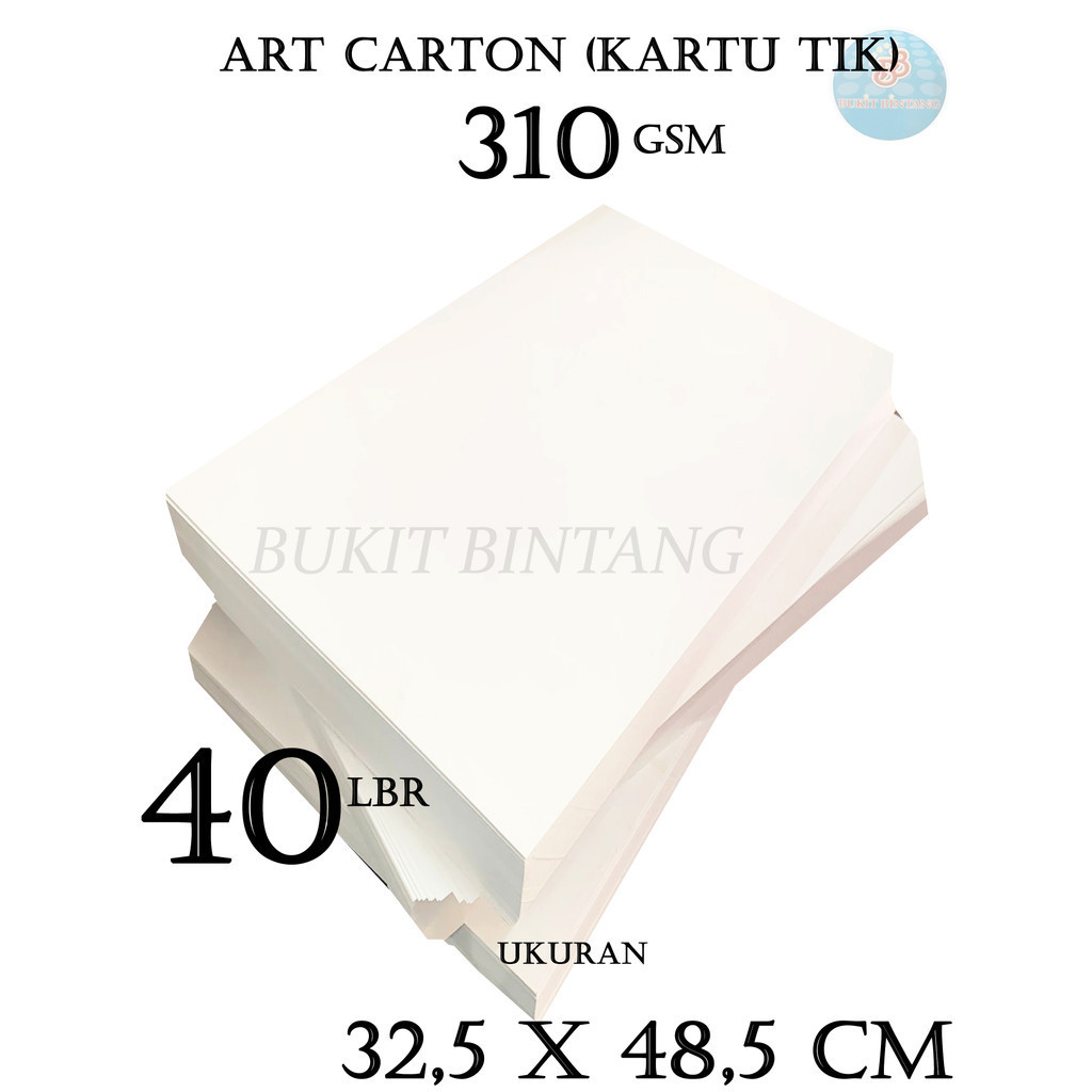 

Art Carton ( Kartu Tik ) 310 Gsm Uk 32 x 47 Cm , Isi 40 Lembar