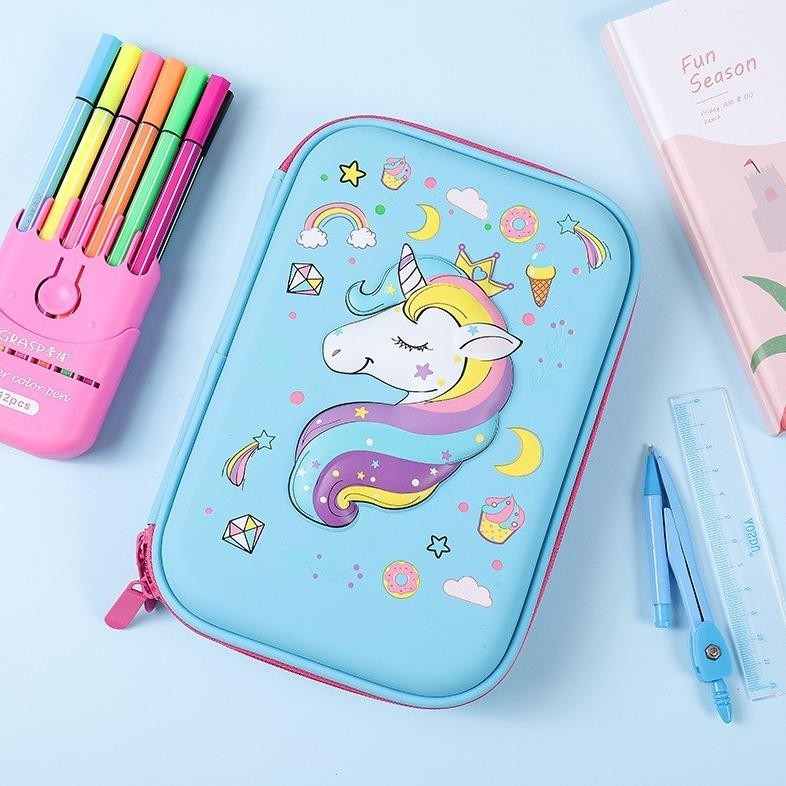 

Gfd-6 Tempat Pensil Unicorn Kotak Pensil Pensil Case Hardtop 3D Unicorn Lucu Mega Sale