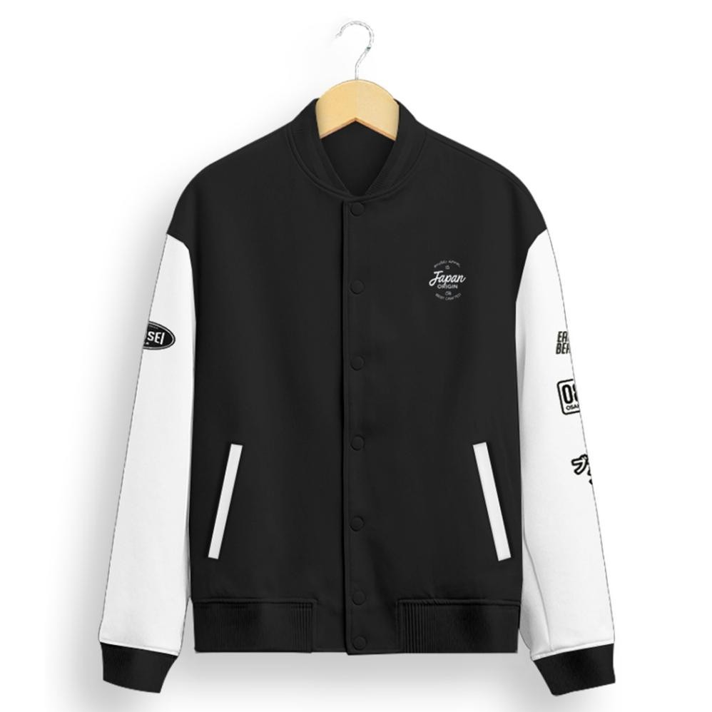 Jaket Pria Keren Ryusei Jacket Bomber On Black