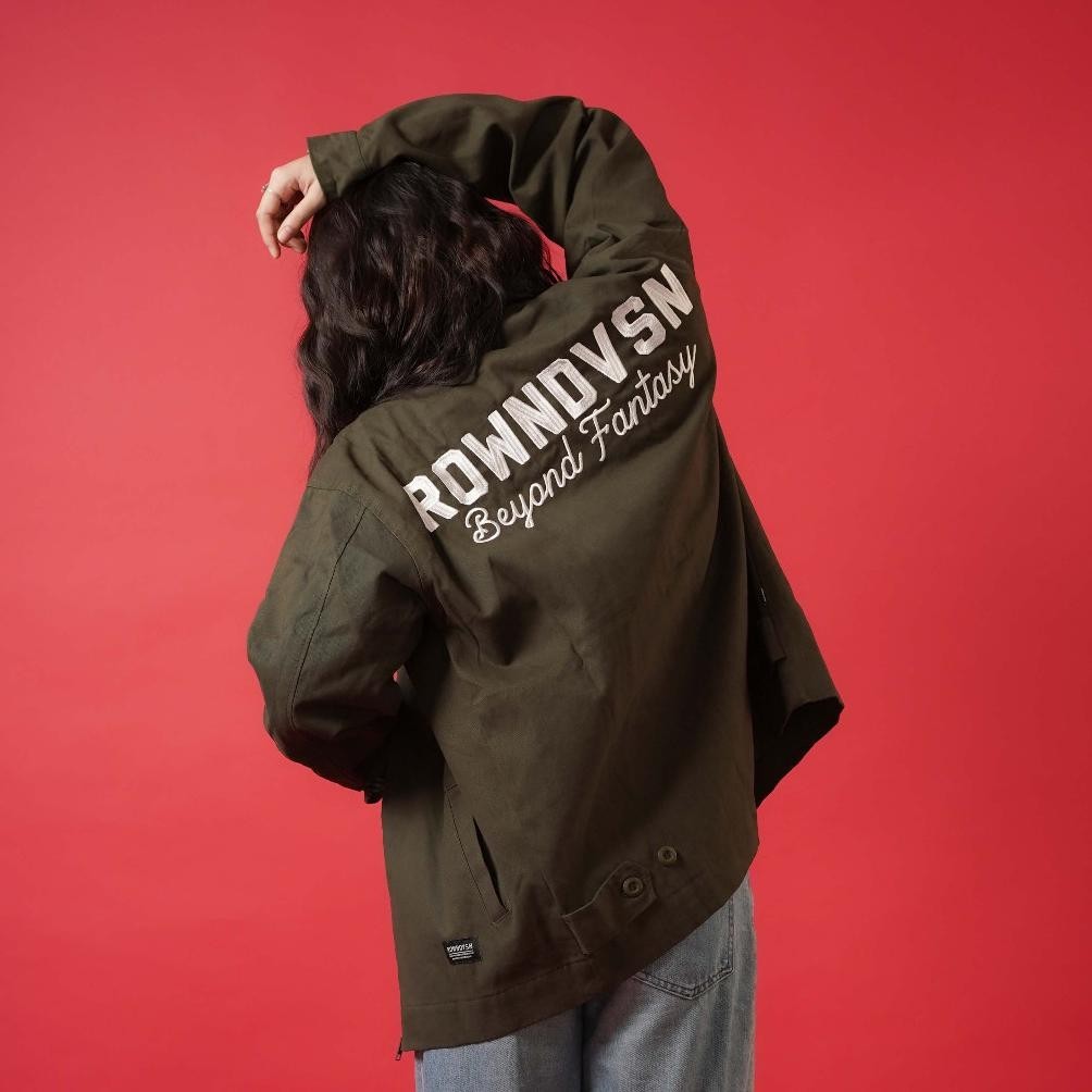Jaket Pria Keren Deck Jacket Kanvas Volans Een Army