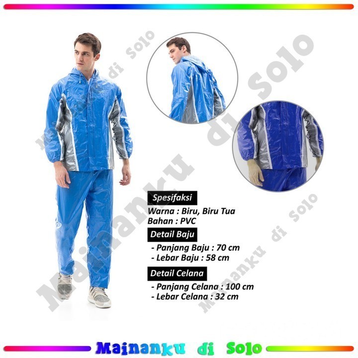 [Mainanku] [Mainankudisolo] Jas Hujan Setelan Celana Neymar Campur 66008 Ralen Star