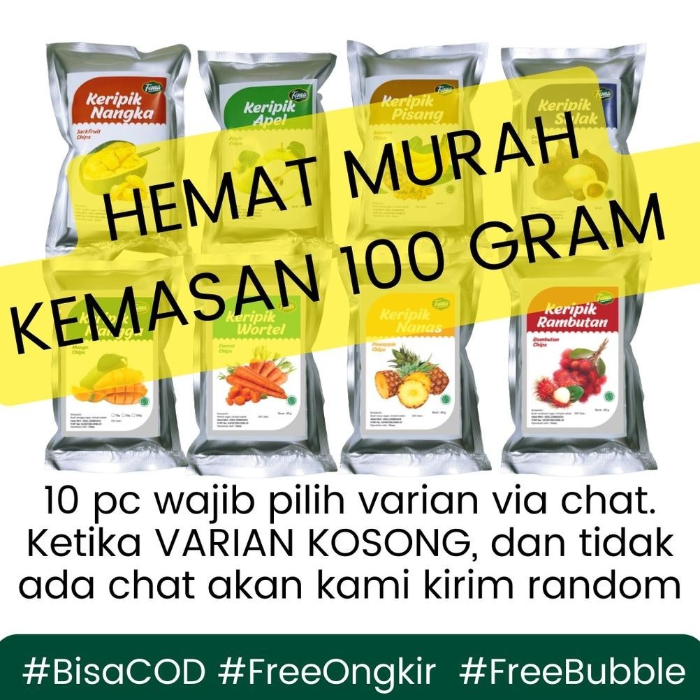 

GB29 HEMAT MURAH 10pcs Kripik Buah Varian Mix Nangka Apel Rambutan Mangga Nanas Pisang Salak Termurah