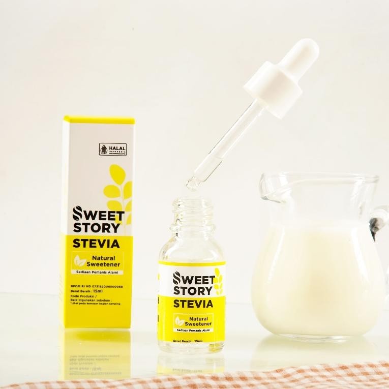 

wd-54 [ BUNDLING 2 PCS ] Sweet Story Stevia Cair Pemanis Alami Pengganti Gula 0 KALORI 0 GULA (BPOM dan HALAL) Premium