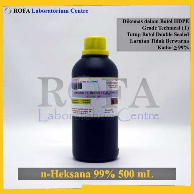 N-Hexane / N-Heksana / Normal Heksana / C6H14 Teknis 500 mL