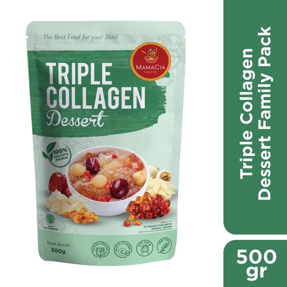 

df-7 Mamacia Treats Paket Triple Collagen Dessert (Peach Gum + Snow Bird Nest + Honey Locust) Family Pack Terlaris