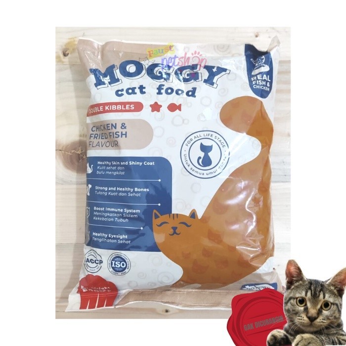 Moggy Chicken 800g Fried Fish Dry Food Makanan Kucing Kering