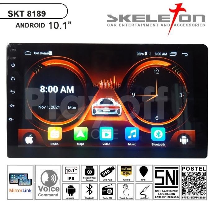 2 Din Head Unit Android 10 Inch Skeleton 8189 Double Din Bluetooth Gps