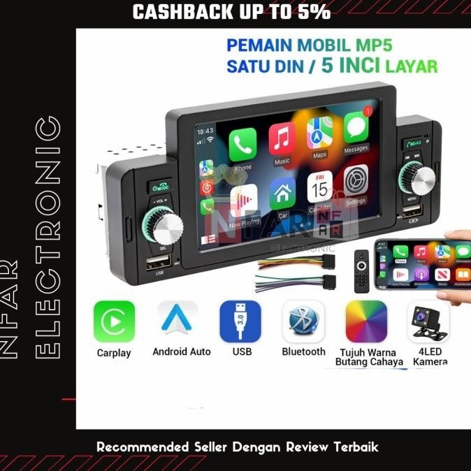 Headunit Bluetooth Android Single Din Head Unit Audio Radio Mobil Car