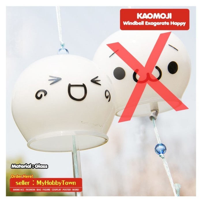 Aray Gojek/Grab Lonceng Angin Windbell Wind Chime Furin Kaomoji Emoticon