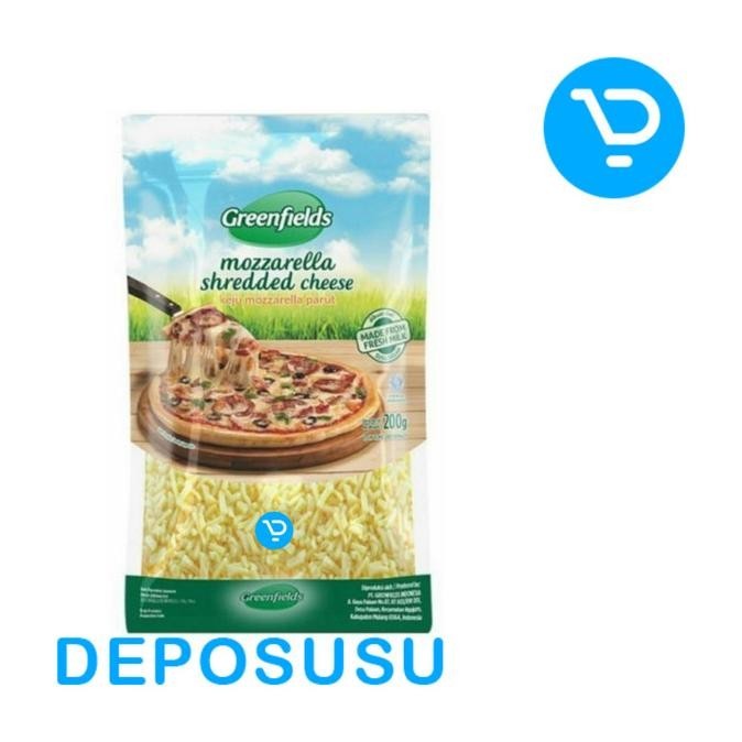 

Keju Mozarella parut - GREENFIELDS MOZZARELLA Shredded cheese 200gr