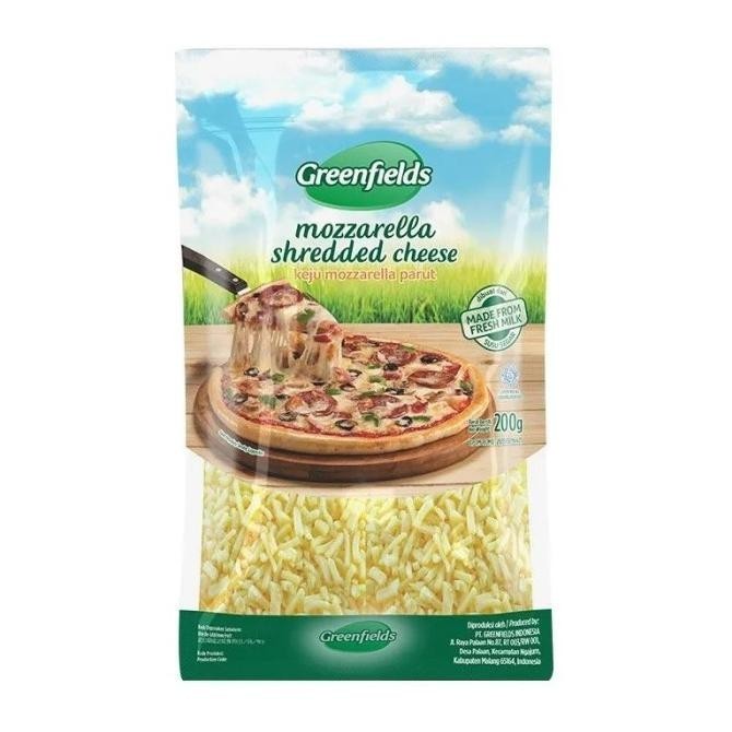 

Greenfields Mozarella Shreded Cheese |Keju Parut Greenfield 200 g