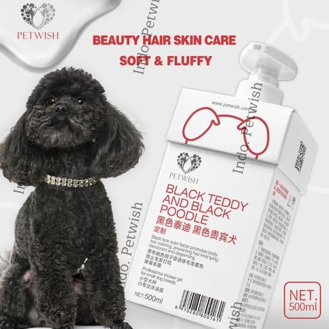 Petwish Shampo Anjing 500Ml - Black Teddy & Black Poodle - Dog Shampoo
