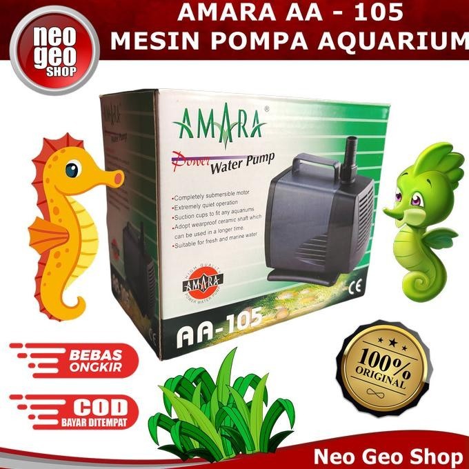 Amara Aa105 Aa 105 Mesin Pompa Air Celup Pompa Kolam Aquarium