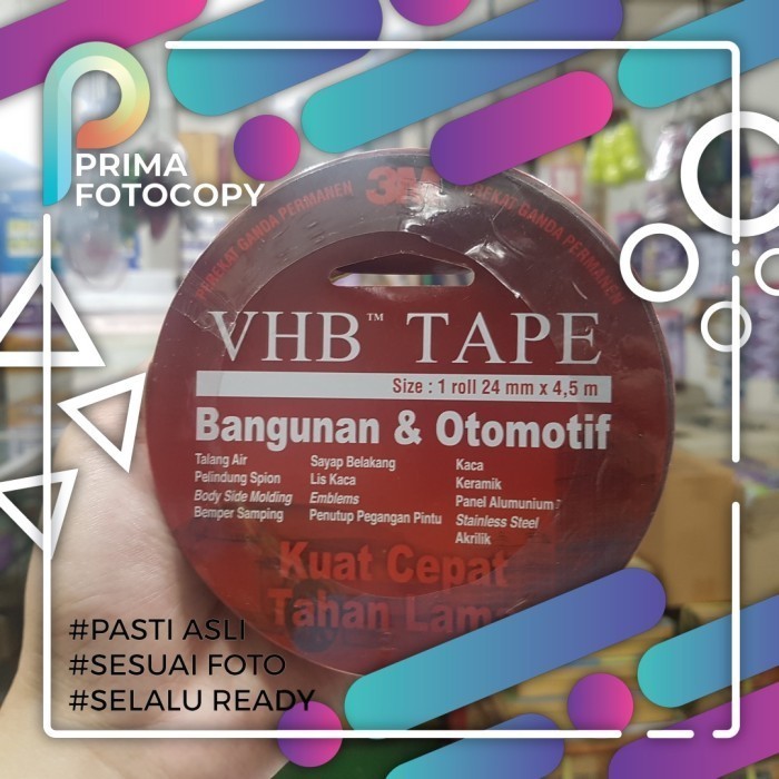 

Double Tape Vhb 3M Ori 24Mm X 5M Double Tape Busa Foam Super Kuat