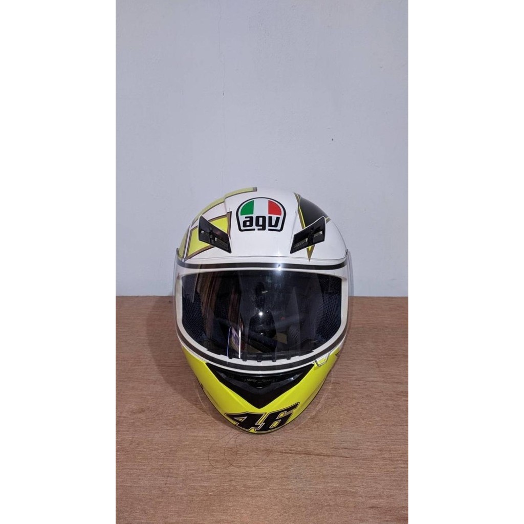 JUAL CEPAT HELM FULL FACE AGV K3 VROSSI GOTHIC WHITE MURAH