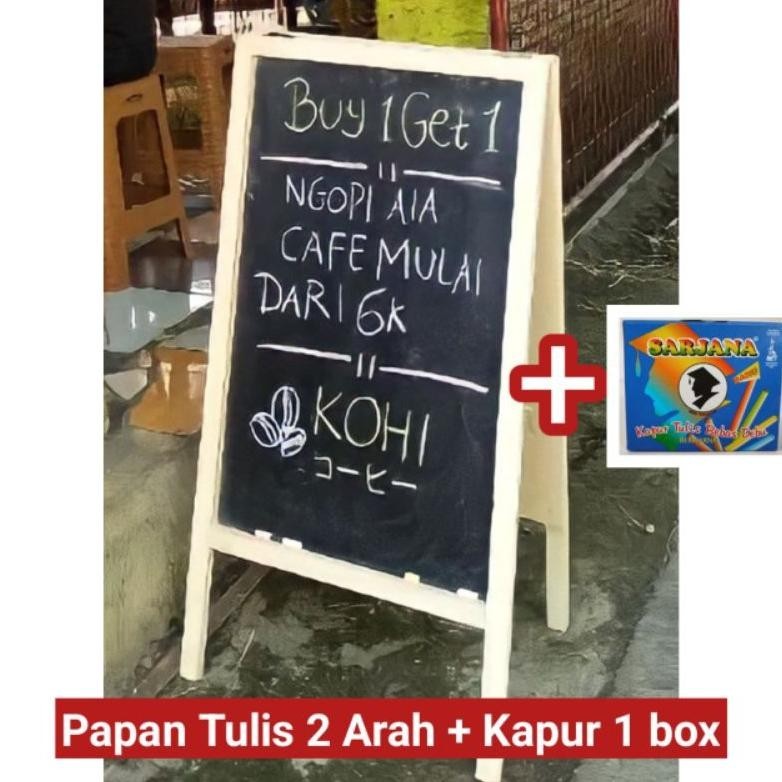 

Ku09 Papan Tulis Kapur 2 Arah & 1 Arah 100X50Cm | Papan Tulis Blackboard Gratis Ongkir