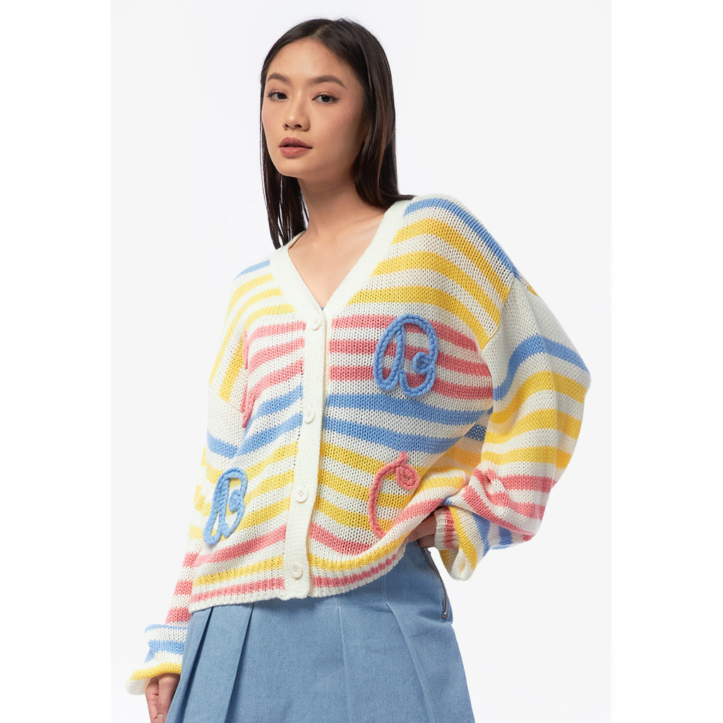 COLORBOX Multicolor Striped Cardigan Multicolor
