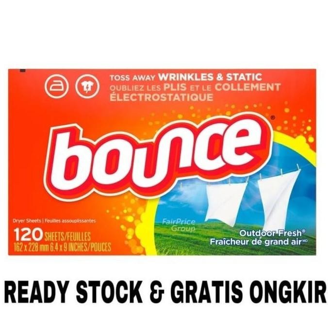 E BOUNCE DRYER SHEETS - OUTDOOR FRESH 120 PER PACK