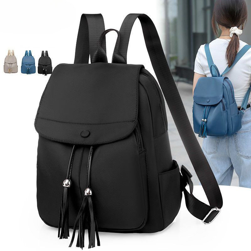 Ransel Kain Oxford untuk Wanita 2024 Tas Kecil Kasual Gaya Korea Fashion Baru Ransel Wanita Serbagun