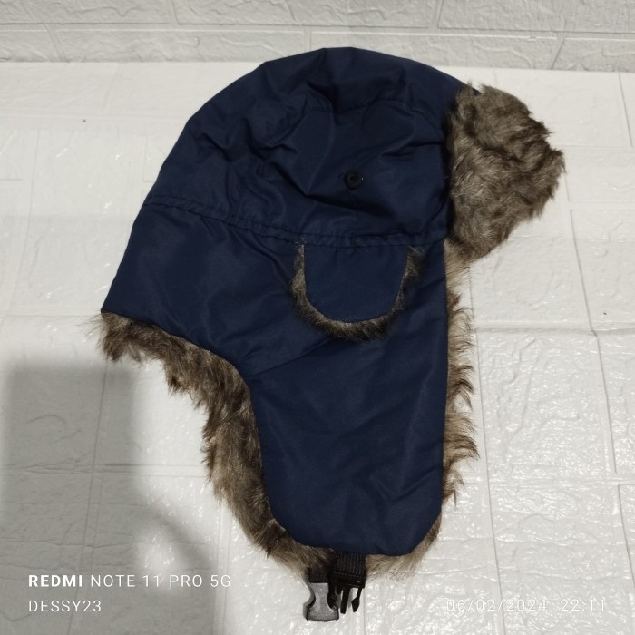 Topi Ushanka Rusia Topi Musim Dingin Bulu Tebal Hangat Original Import