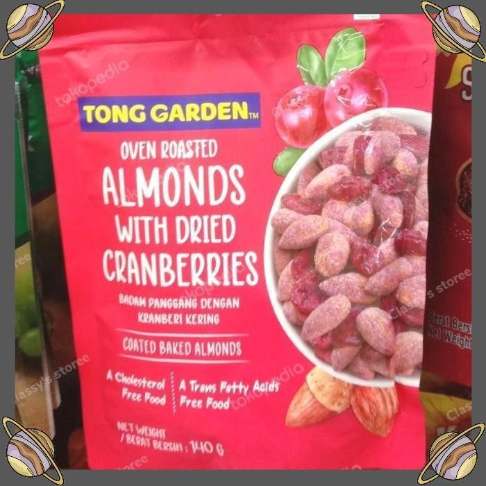 

[CLS] TONG GARDEN OVEN ROASTED ALMOND CRANBERRIES 140 GR/KACANG