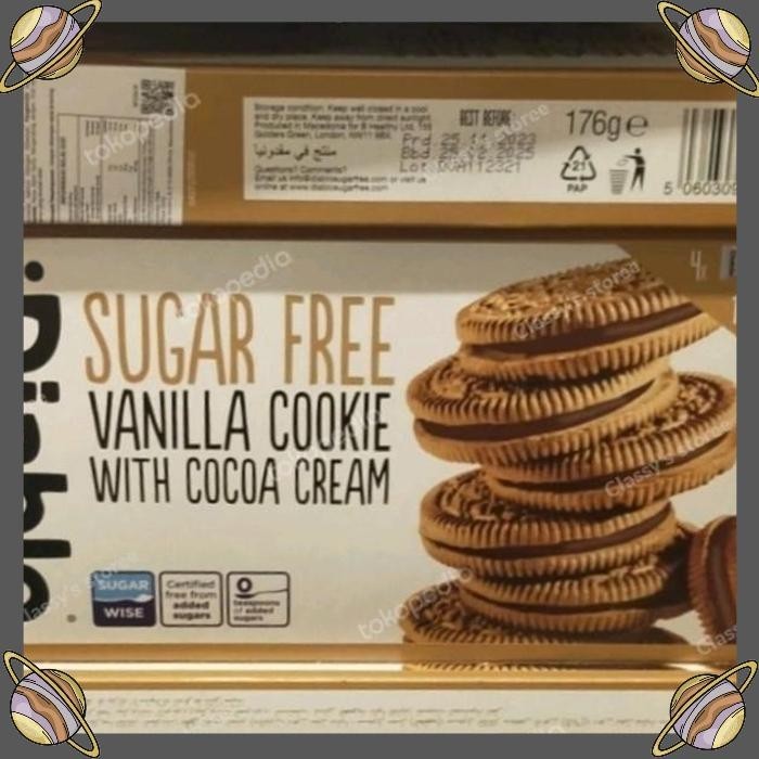 

[CLS] DIABLO VANILLA COOKIE WITH COCOA CREAM 176 GR/BISKUIT/SUGAR FREE