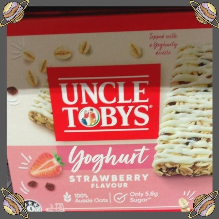 

[CLS] UNCLE TOBYS YOGHURT STRAWBERRY FLAVOUR/MUESLI BARS 185 GR/SNACK BARS