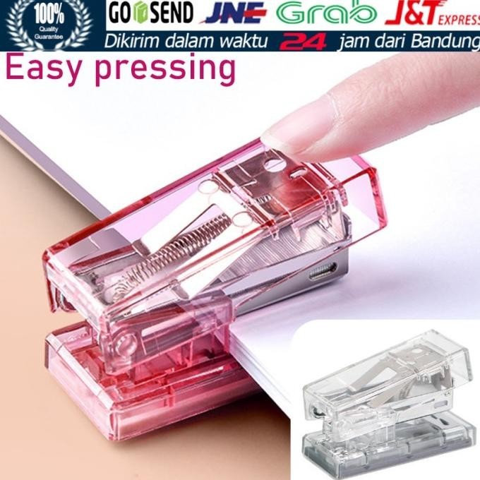 

*****] Stapler / Stapler Transparan Mini Kapasitas 12lbr Free Refill NS083F-X