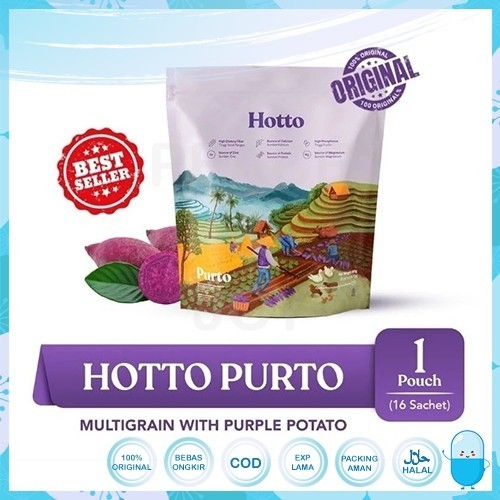 

HOTTO PURTO MULTIGRAIN POUCH MINUMAN UBI UNGU BERSERAT TINGGI ISI 16 SACHET DIJAMIN ORIGINAL