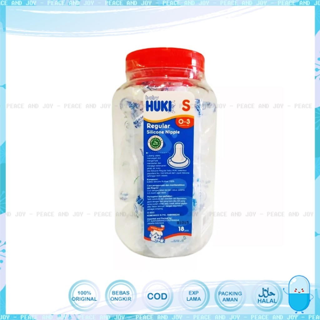 DOT BAYI SILLICONE NIPPLE HUKI REGULER TOPLES   S ISI 18 PCS DIJAMIN ORIGINAL