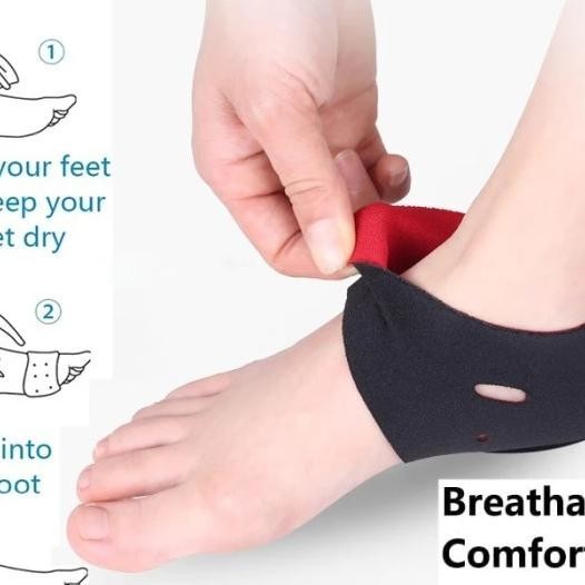 Pelindung Tut Insole Kain Terapi Kaki Pecah Plantar Fasciitis